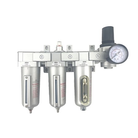 ALL TOOL DEPOT 1/2" NPT HEAVY DUTY 4 Stages Filter Regulator Coalescing Desiccant Dryer System (MANUAL DRAIN) F-FLMR764N